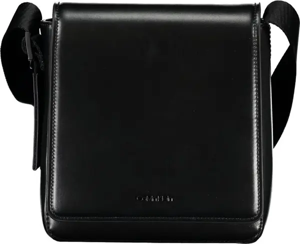 Black Polyester Men Shoulder Bag