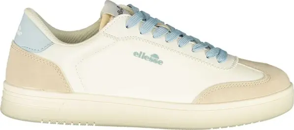 White Polyurethane Women Sneaker