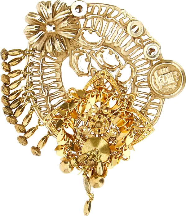 Gold Brass Broch