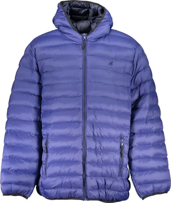 Blu Polyester Men Jacket