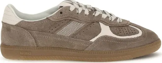 Brown Suede Leather Low Top Sneakers