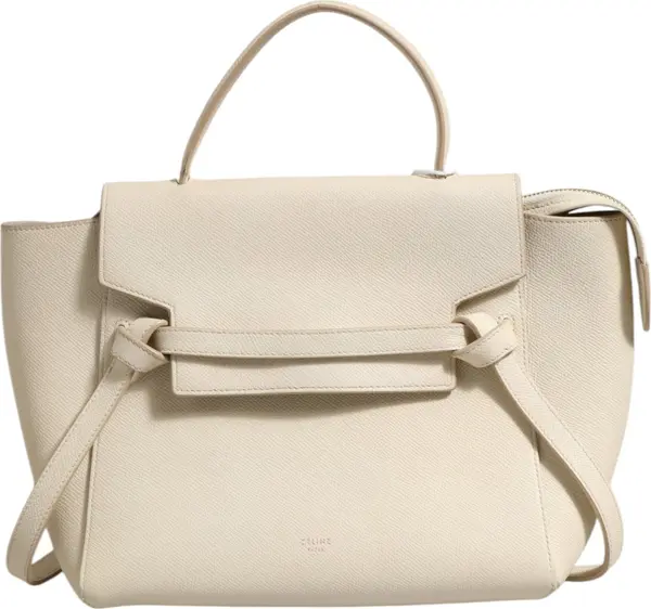 Nano Belt Bag Grained Calfskin Chalk