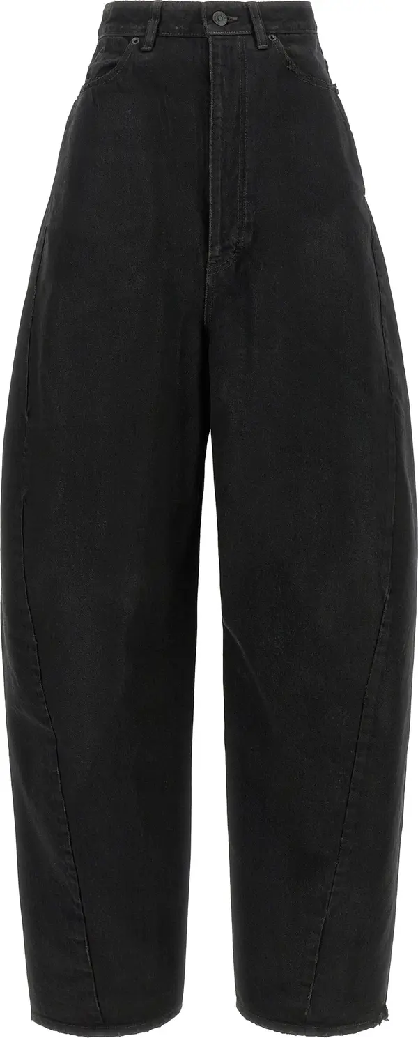 Black Cotton High-Waisted Jean