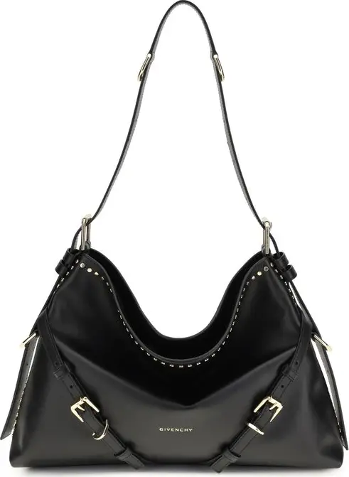 Black Calf Leather Bos Taurus Shoulder Bag