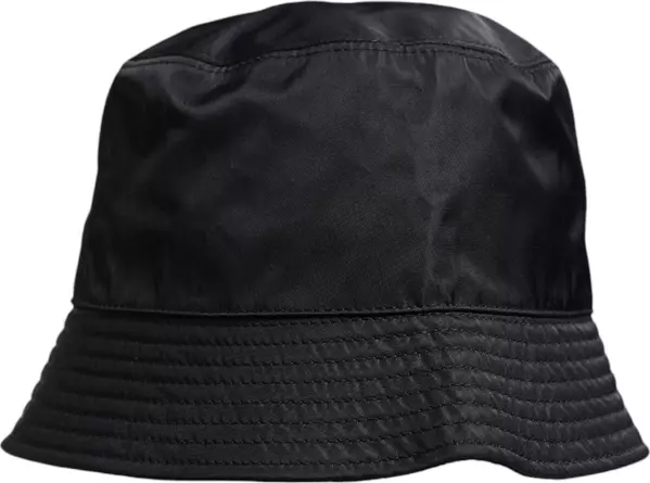 Black Cotton Wide Brim Bucket Hat