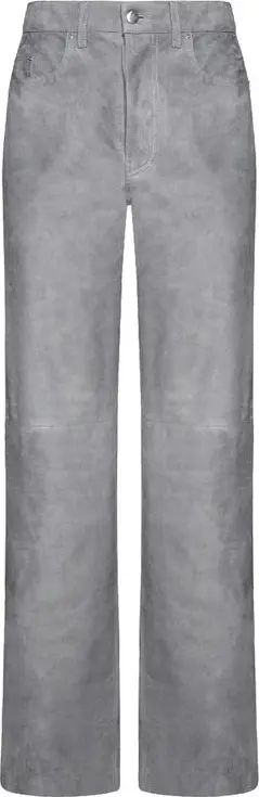 Gray Leather Pants