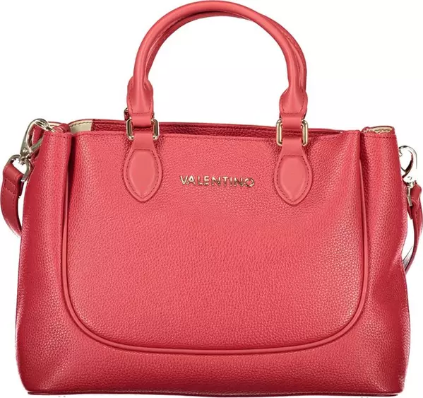 Rosso Poliuretano Donna Bag With Handles and Protective Features