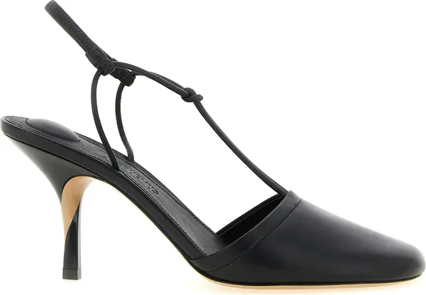 Black Lamb Leather High Heel Pumps