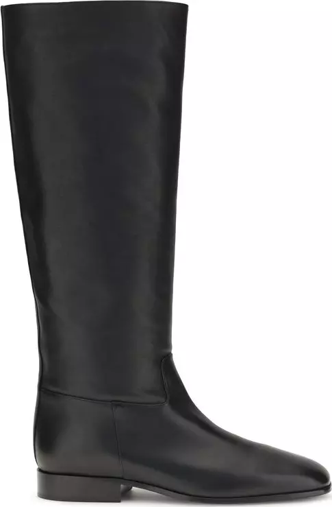 Black Calf Leather Bos Taurus Ankle Boots