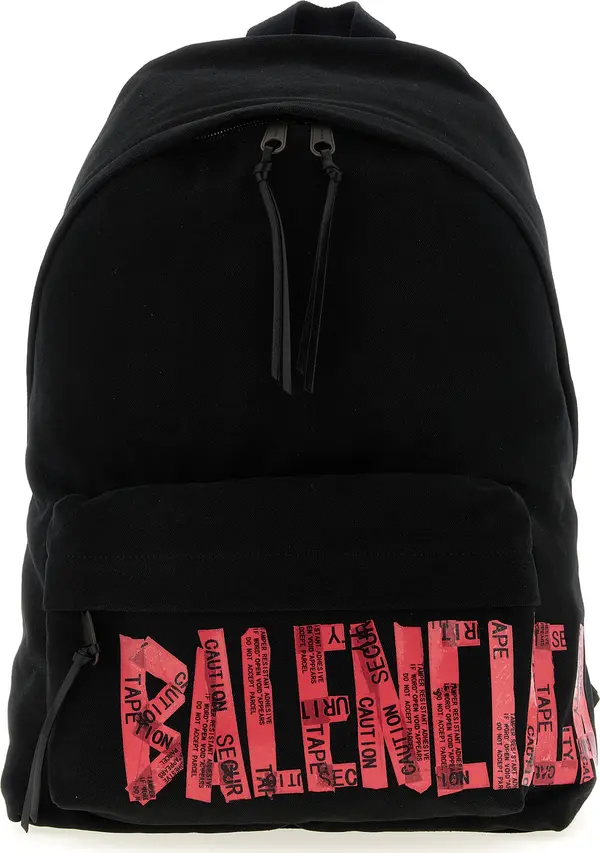 Black Cotton Backpack