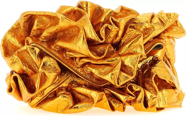 Orange Cowhide Clutch Bag
