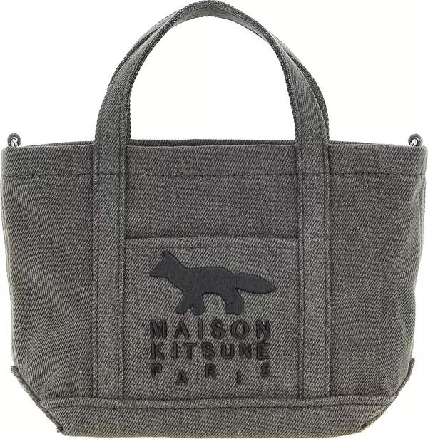 Gray Cotton Tote Bag