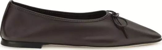 Brown Calf Leather Bos Taurus Ballet Flats