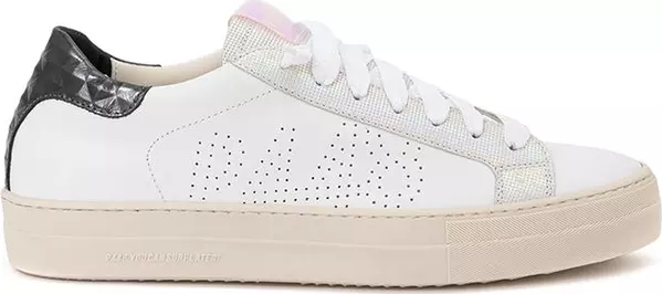 White Leather Low Top Sneakers