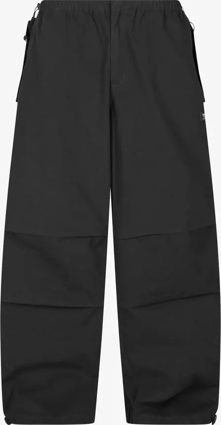 Black Cotton Casual Pants