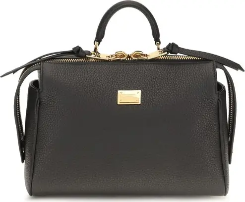 Black Calf Leather Bos Taurus Handbag