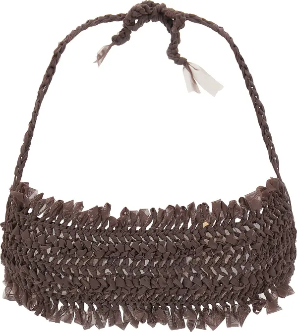Brown Polyester Bikini