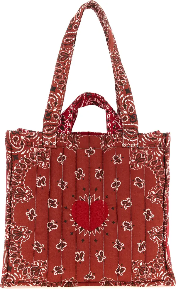 Red Cotton Tote Bag