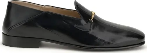 Black Calf Leather Bos Taurus Slip-On Loafers