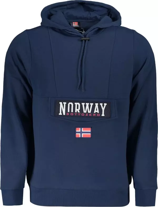 Blue Cotton Men Sweatshirt