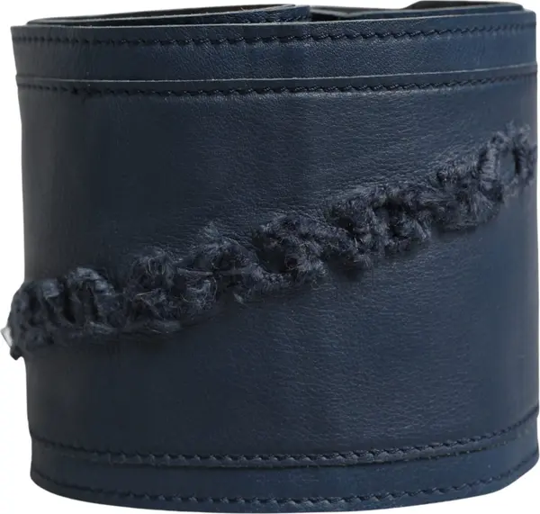 Blue Leather Wide Waist Women Cintura Belt