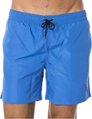 Blue Polyester Men's Swim Trunk