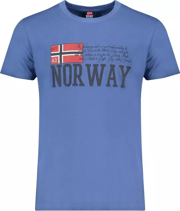 Blu Cotton Men T-Shirt