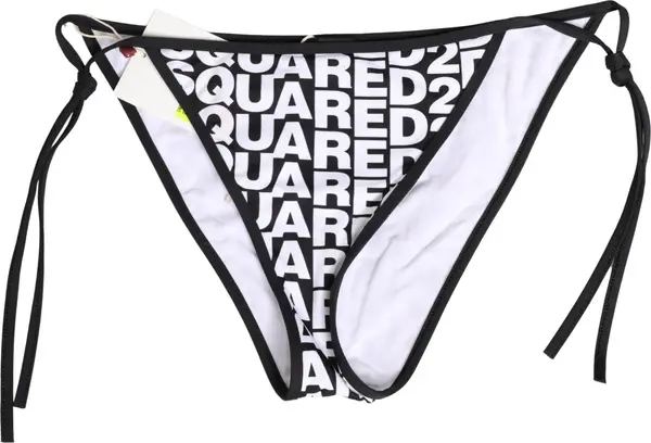 Multicolor Nylon Logo Print Bikini Bottom Swimwear