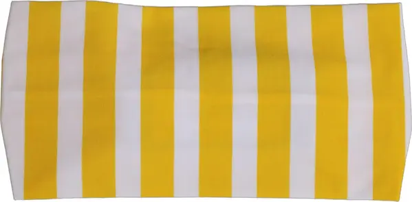 Yellow White Stripes Nylon Head Wrap One Size Headband