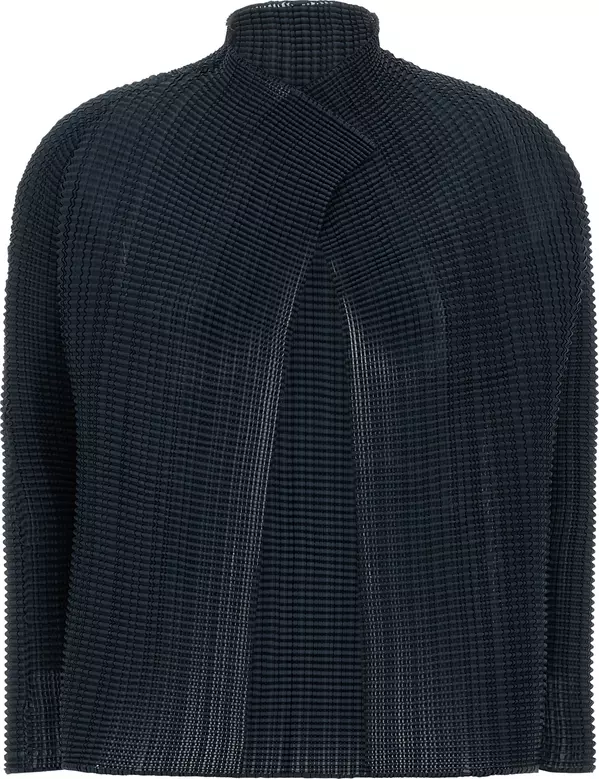 Blue Polyester Cardigan