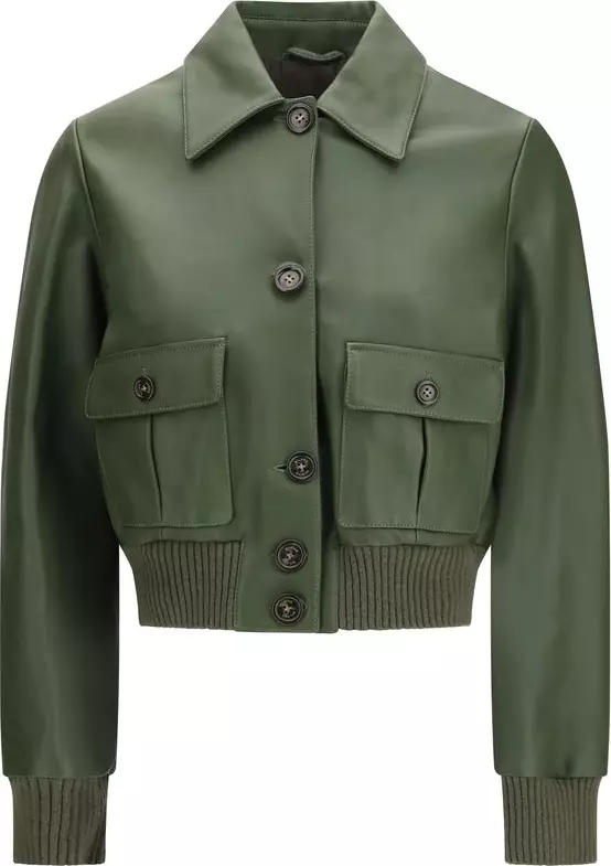 Bicolor Leather Leather Jacket