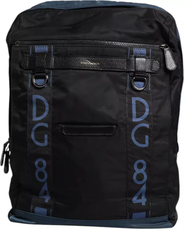 Black Nylon DG Logo School Backpack Bag