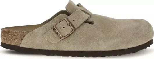 Beige Suede Leather Mules