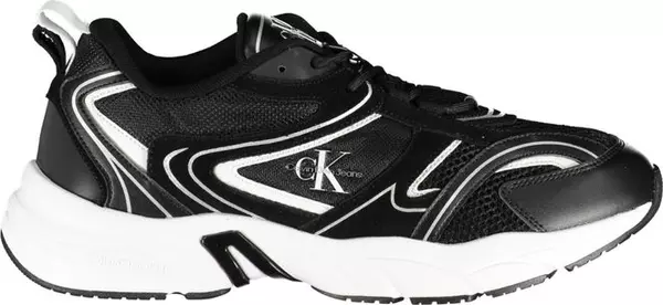 Black Polyurethane Men's Sneaker