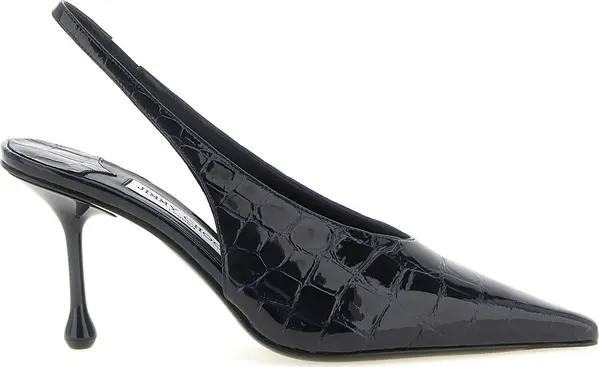 Blue Leather High Heel Pumps