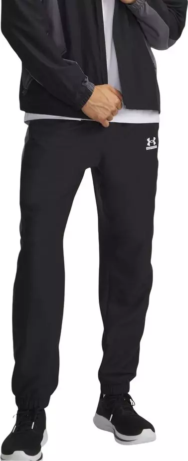 Black And White Polyester Joggers (Workout Pants)