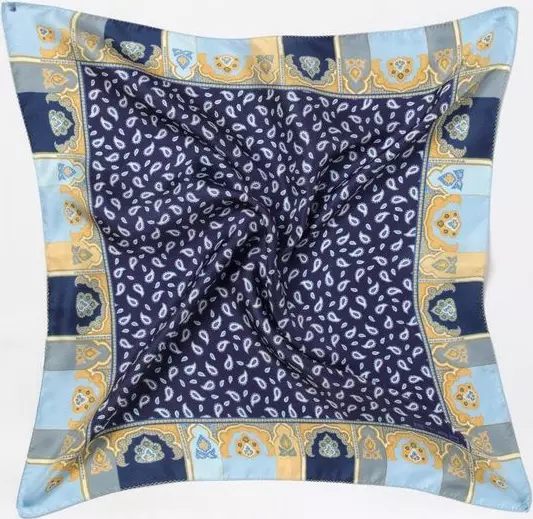 Blue Silk Foulard