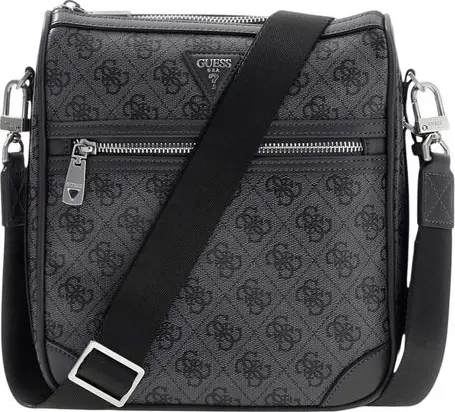 Gray Polyethylene Messenger Bag