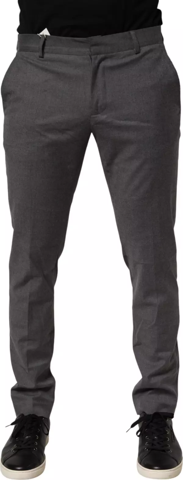 Gray Polyester Formal Dress Trouser Pants