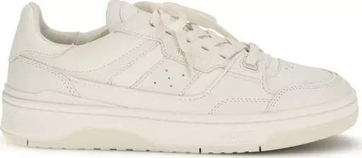 Gray Calf Leather Bos Taurus Low Top Sneakers