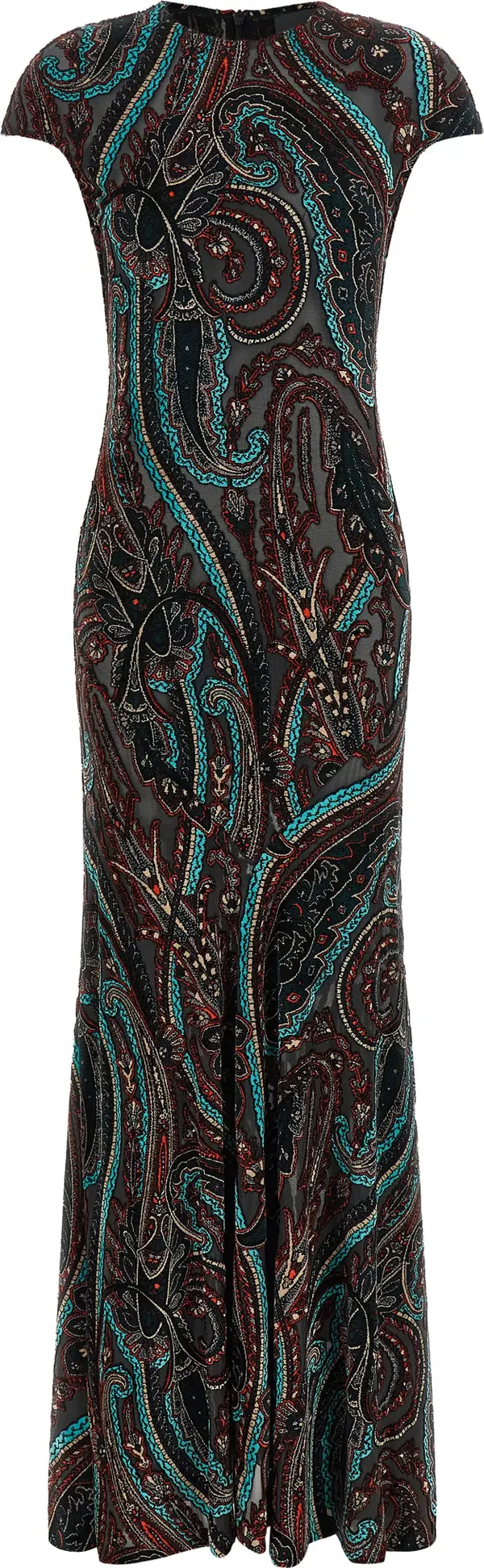 Multicolor Viscose Long Dress