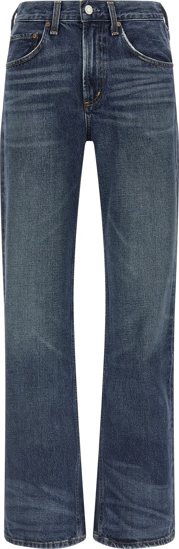 Blue Cotton Bootcut Jeans