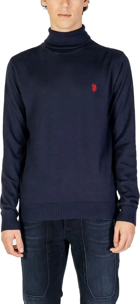 Blue Cotton Turtleneck