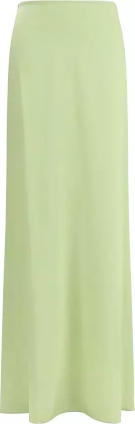 Bicolor Silk Long Skirt