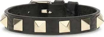 Black Calf Leather Bos Taurus Bracelet