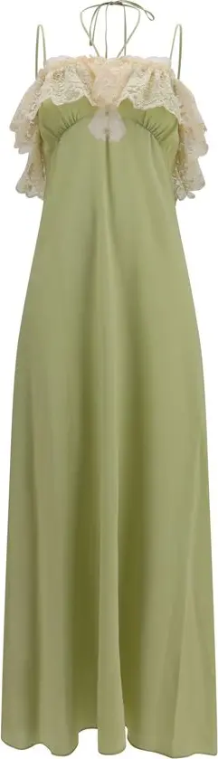 Bicolor Silk Casual Dress