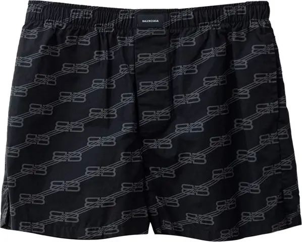 Black Cotton Bermuda Shorts