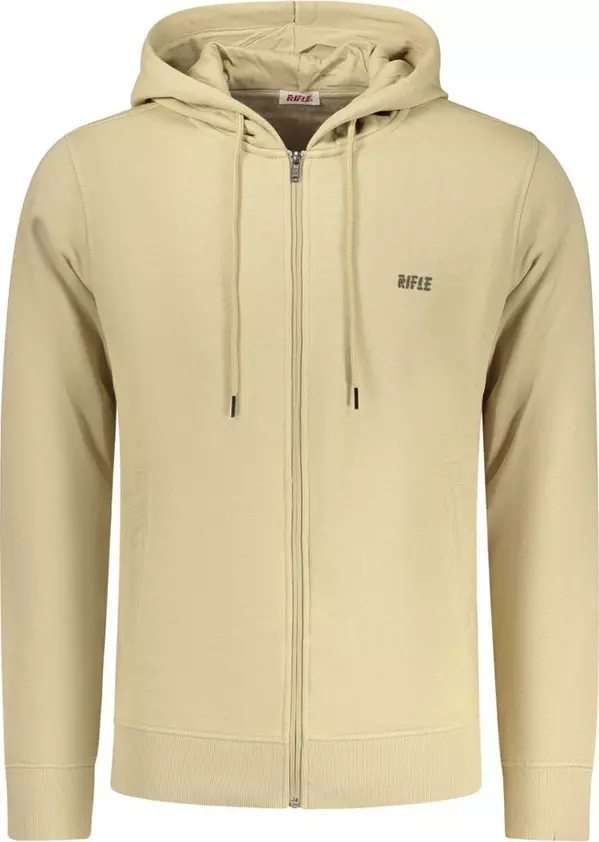 Beige Cotton Men's Hoodie