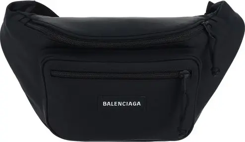 Black Polyester Clutch Bag