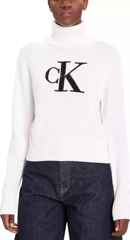 White Cotton Turtleneck